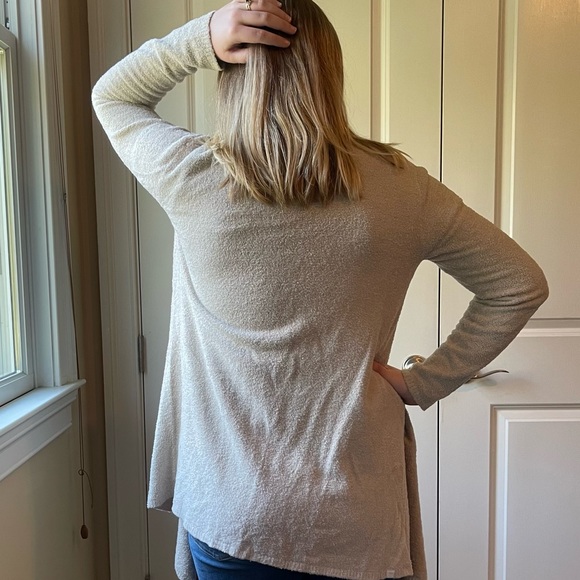 Barefoot Dreams Draped Cardigan Light Tan - Picture 2 of 10